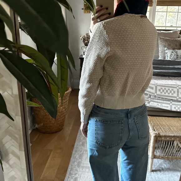 Cream Sweater with Embroidered Details - Picture 4 of 8